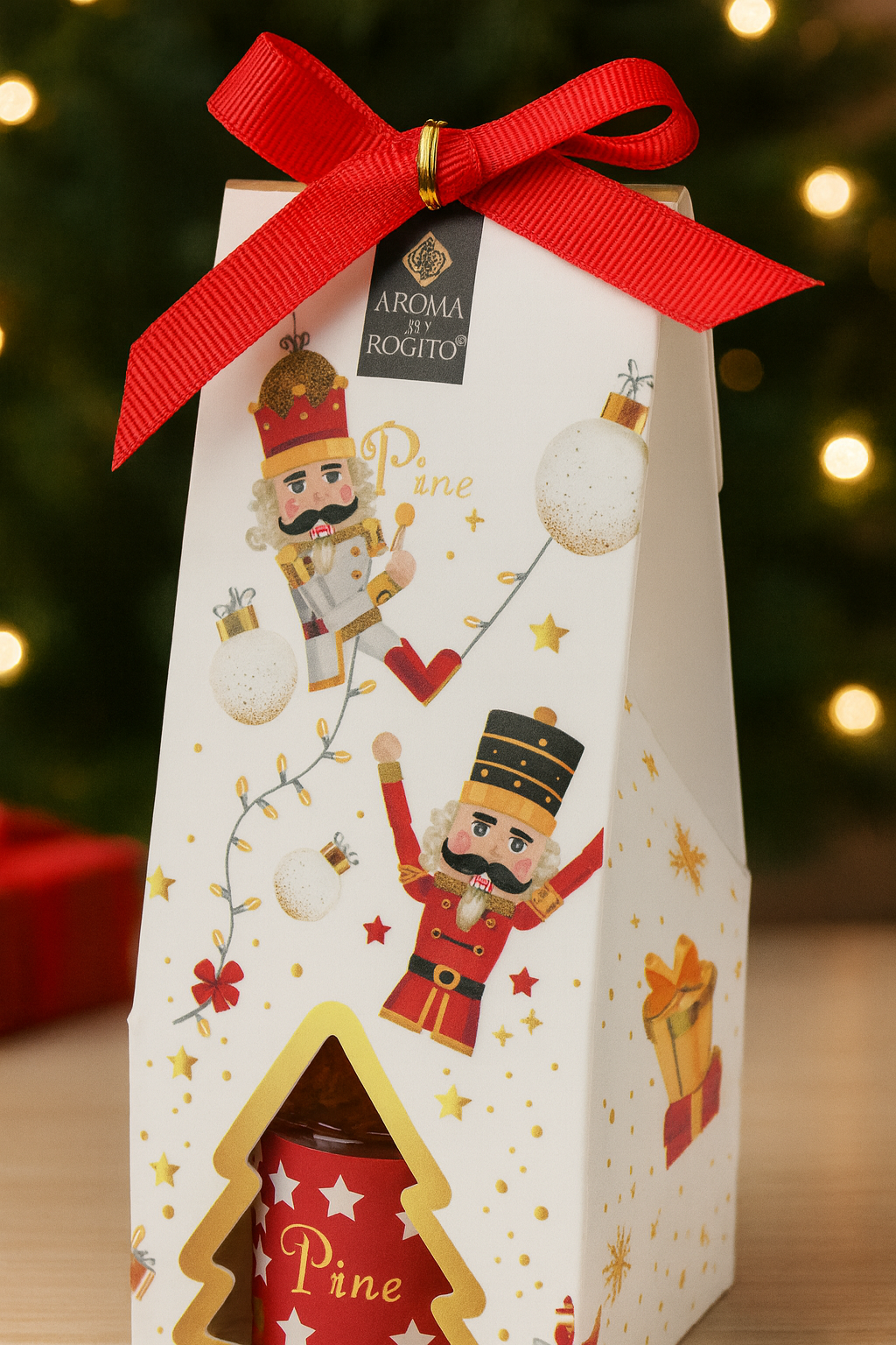 Set Parfum Ambiental Pine, Difuzor cu Aroma de Brad, Editie Festiva Nutcracker