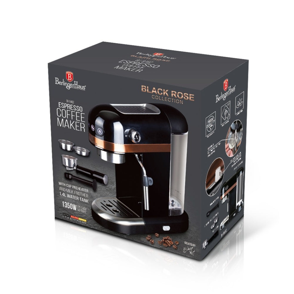 Masina de Cafea Berlinger Haus BH9462 Black Rose Collection - Eleganta in Fiecare Cana de Cafea