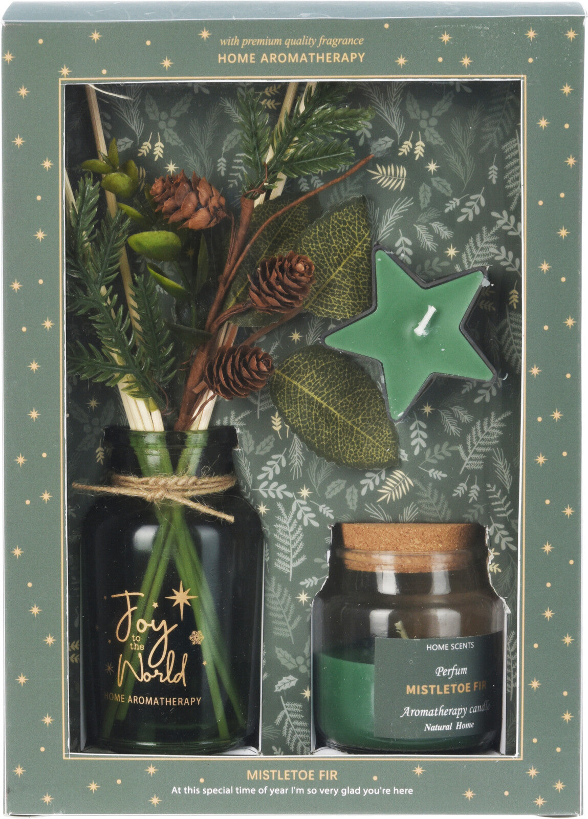 Set Cadou, 25cm, Home Aromatherapy, Green Edition