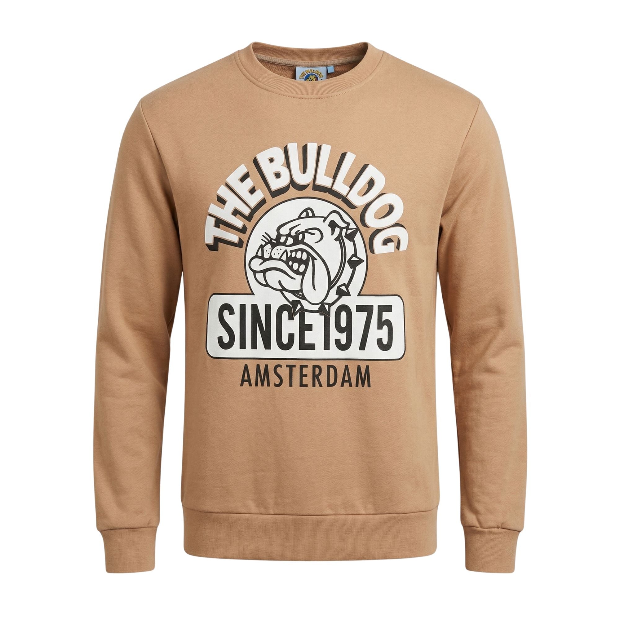 Bluza The Bulldog Amsterdam maro, imprimeu logo iconic, marimea L