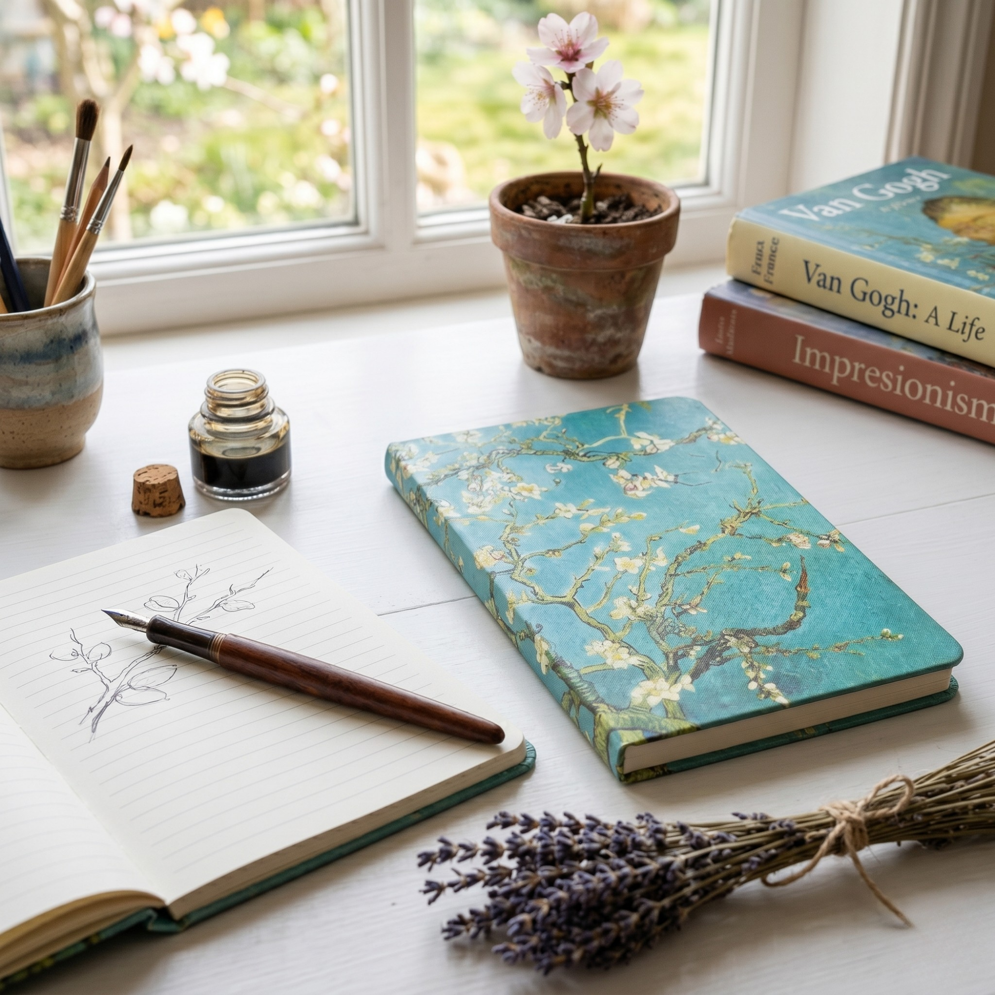 Agenda Nedatata Vincent Van Gogh Almond Blossom - Noteaza Frumusetea in Fiecare Zi