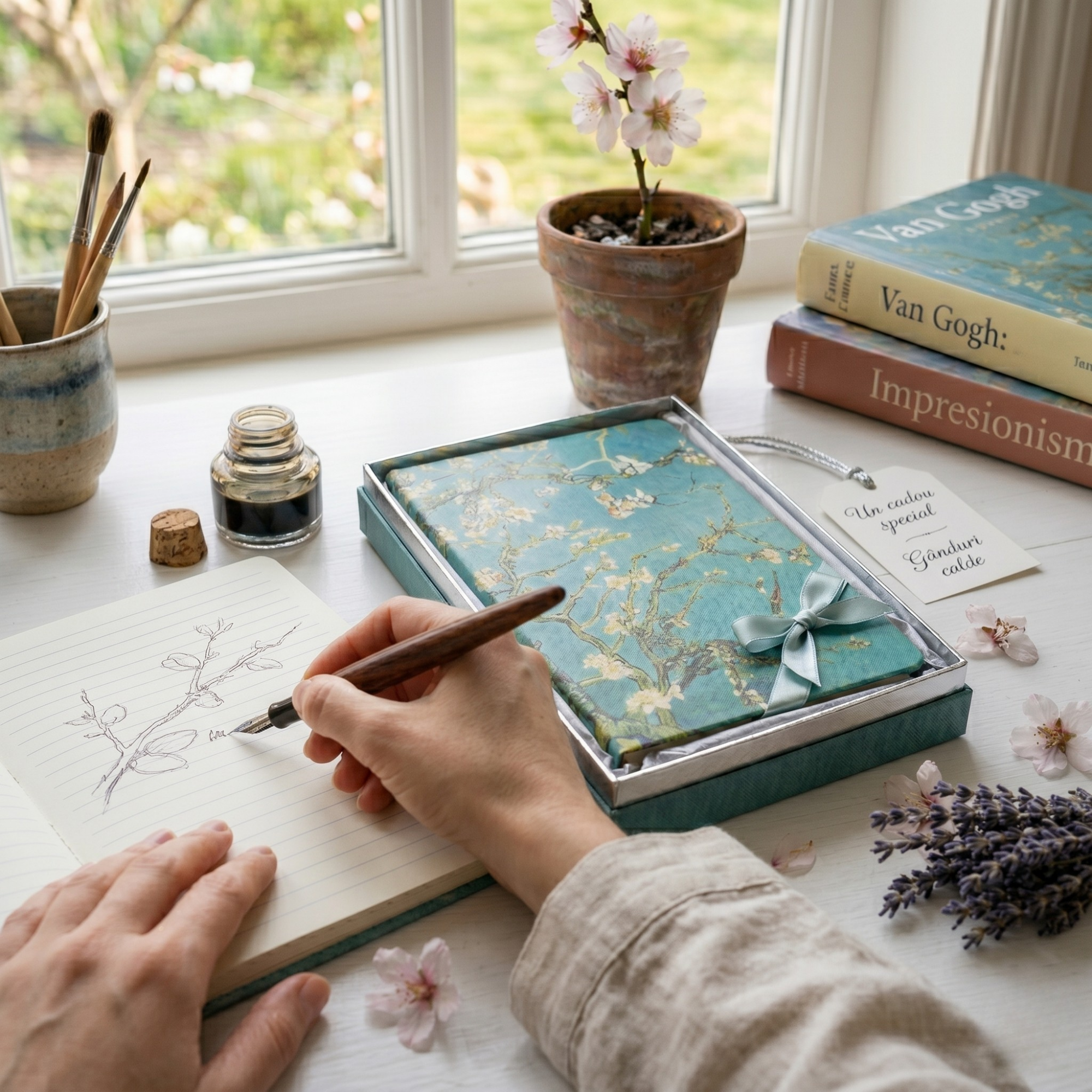 Agenda Nedatata Vincent Van Gogh Almond Blossom - Noteaza Frumusetea in Fiecare Zi
