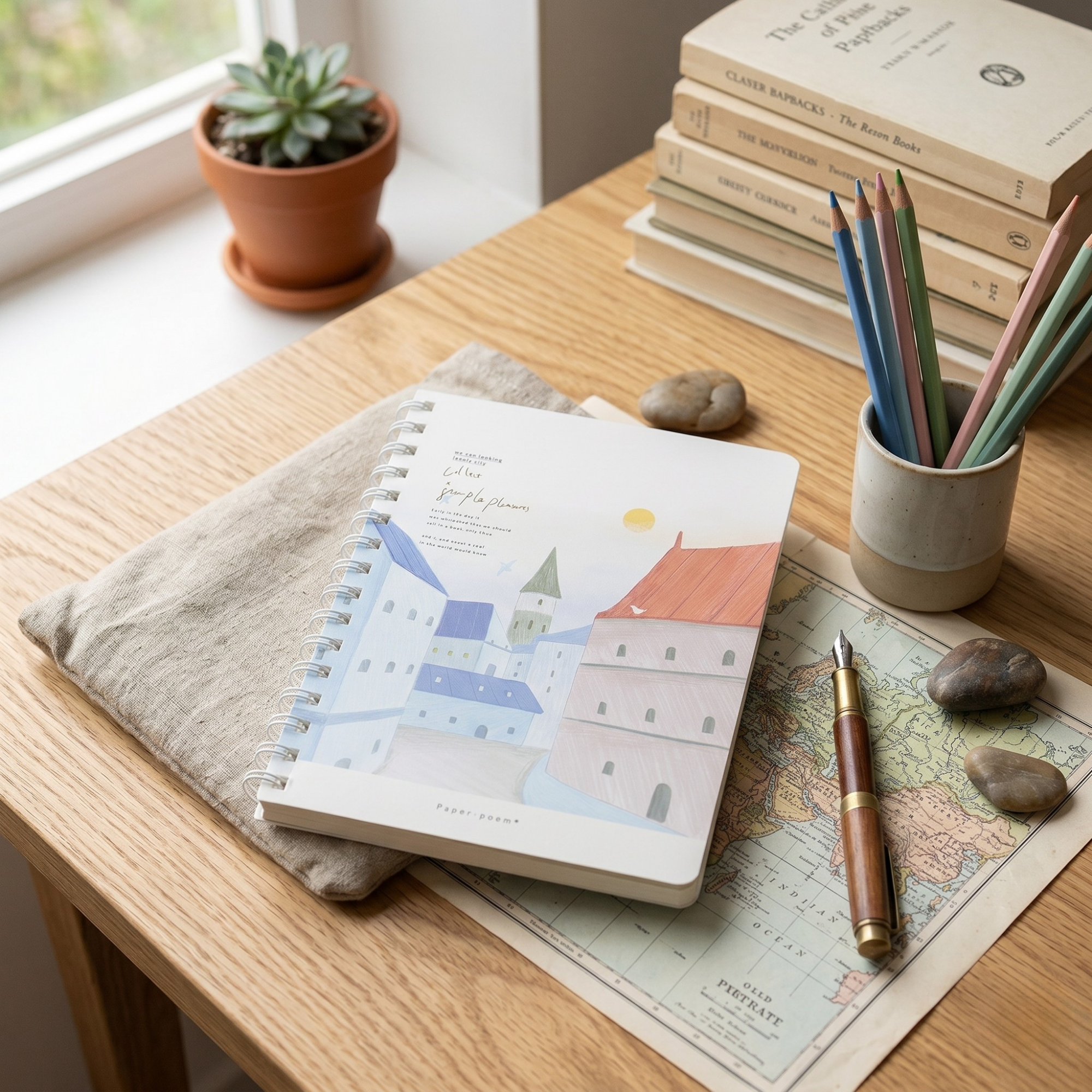 Agenda A5 Nedatata cu Spirala si Coperta din Carton, Diverse Modele
