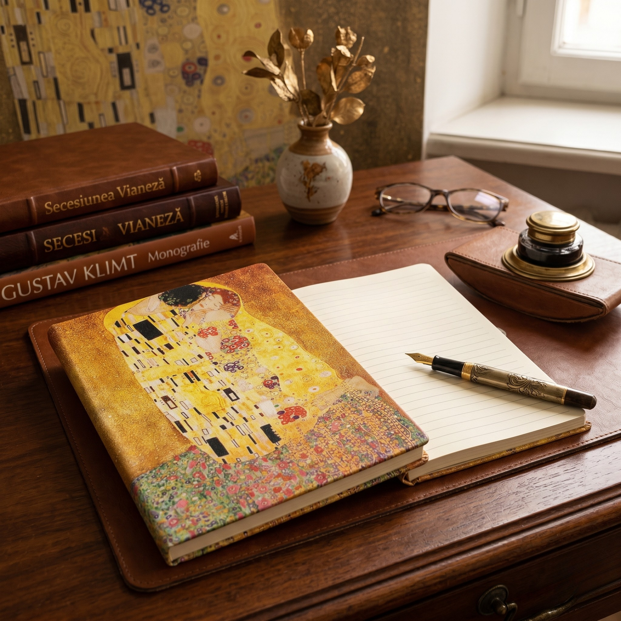 Agenda Gustav Klimt, format A5, Imprimeu Sarutul