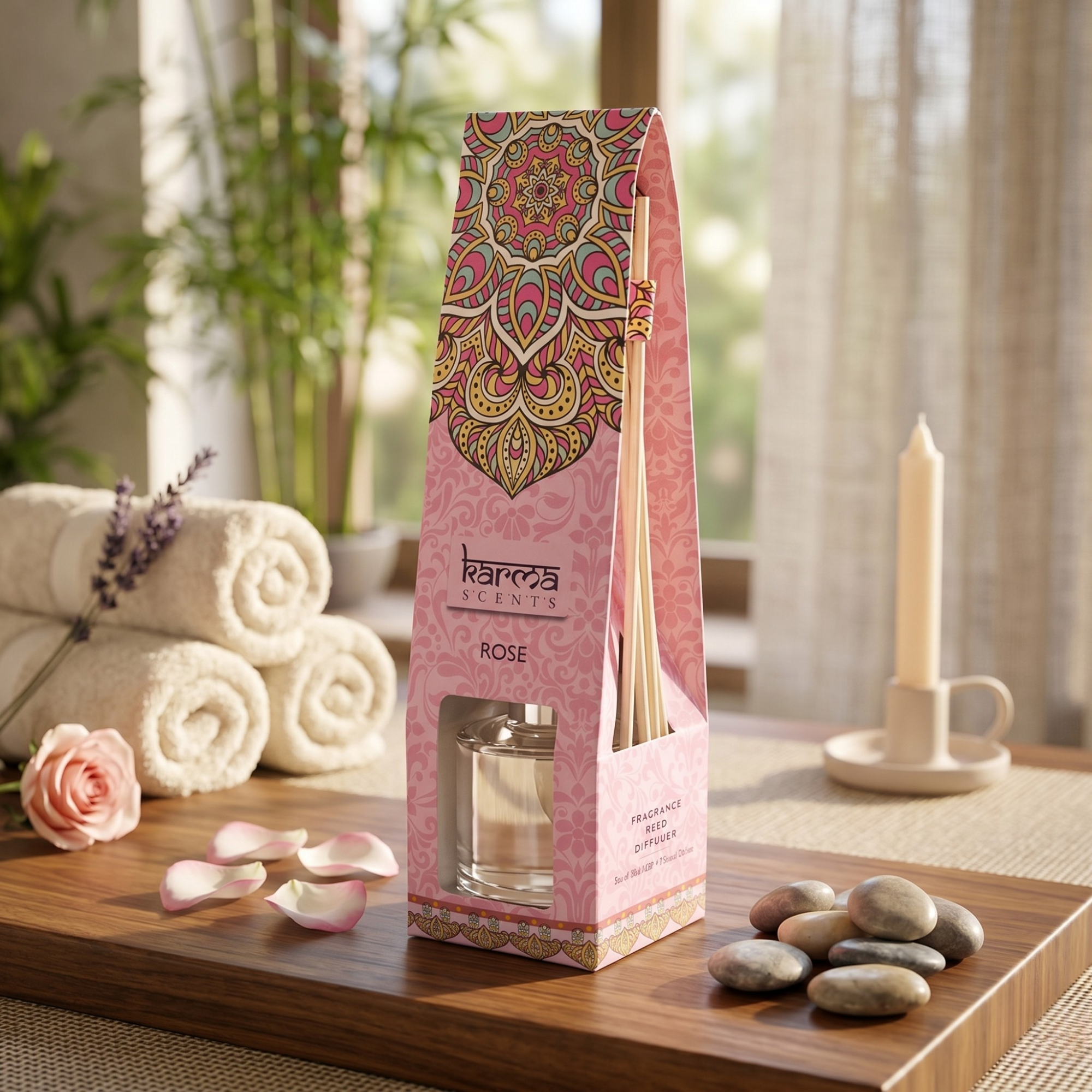 Odorizant cu Betisoare Aromaterapie 50 ml - Rose, Karma Scents