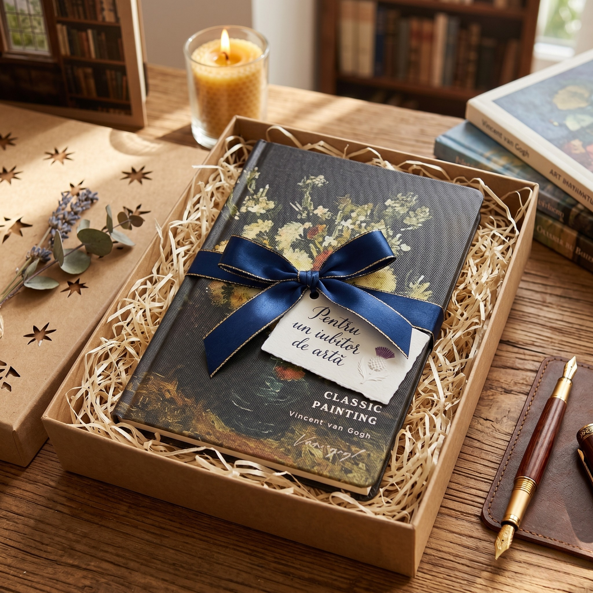 Agenda Van Gogh Mijlocie, format A5, Imprimeu Vase with Carnations