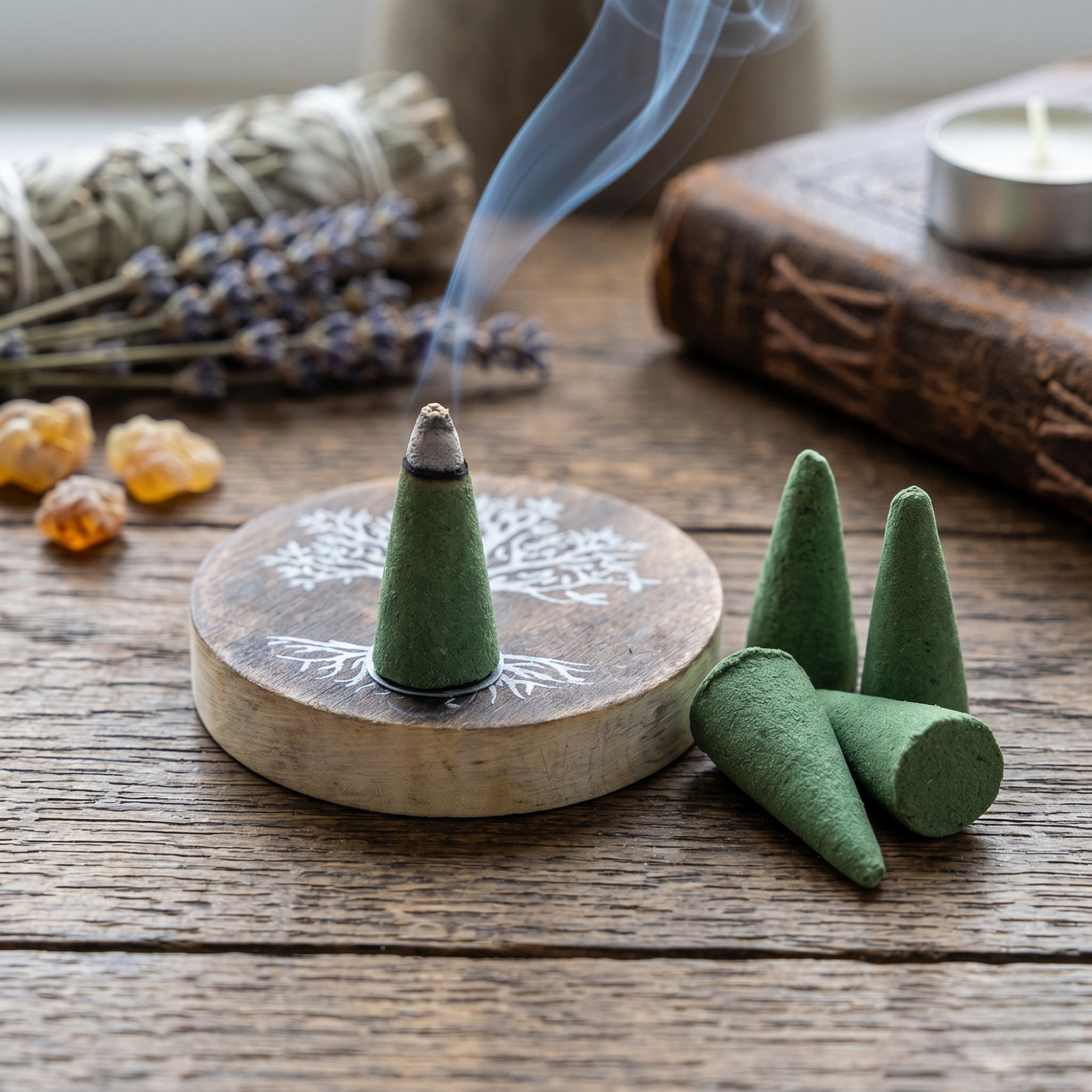 Conuri Parfumate cu Suport, Whispering Tree- Tree Of Life