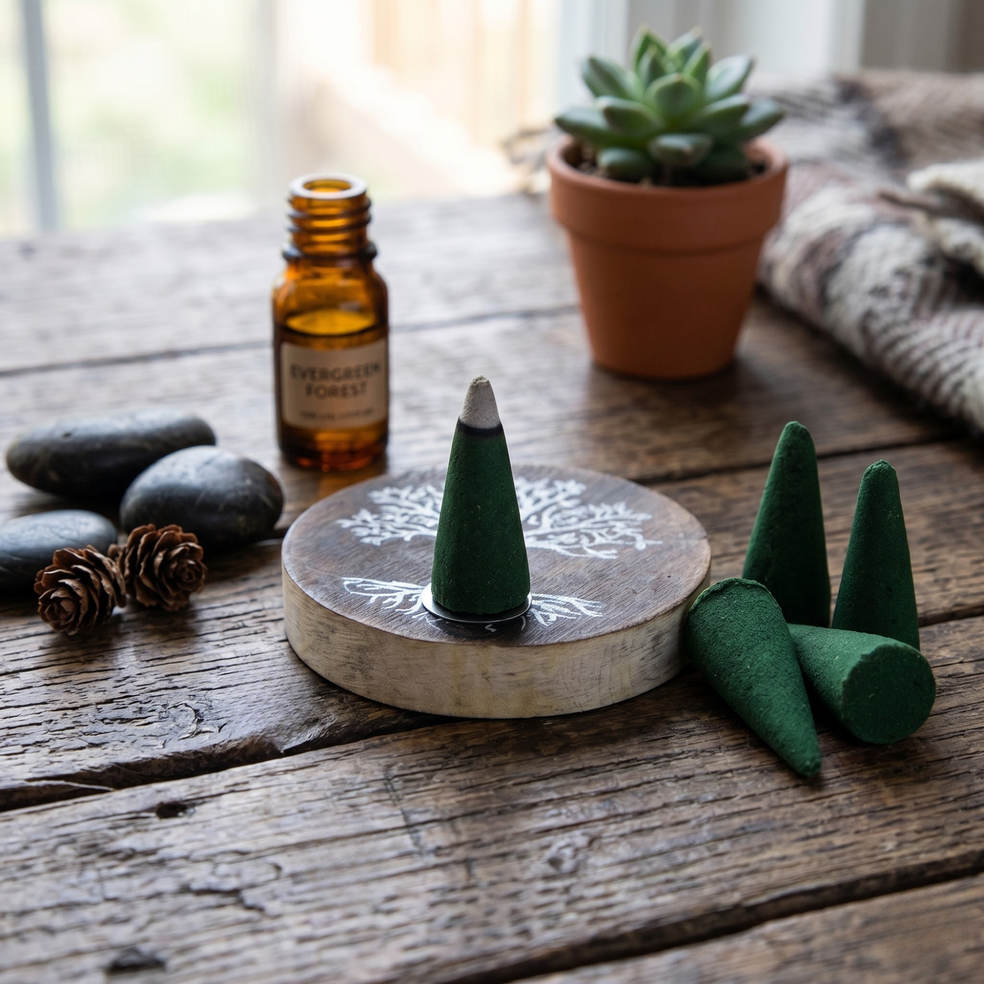 Conuri Parfumate cu Suport, Evergreen Forest - Tree Of Life