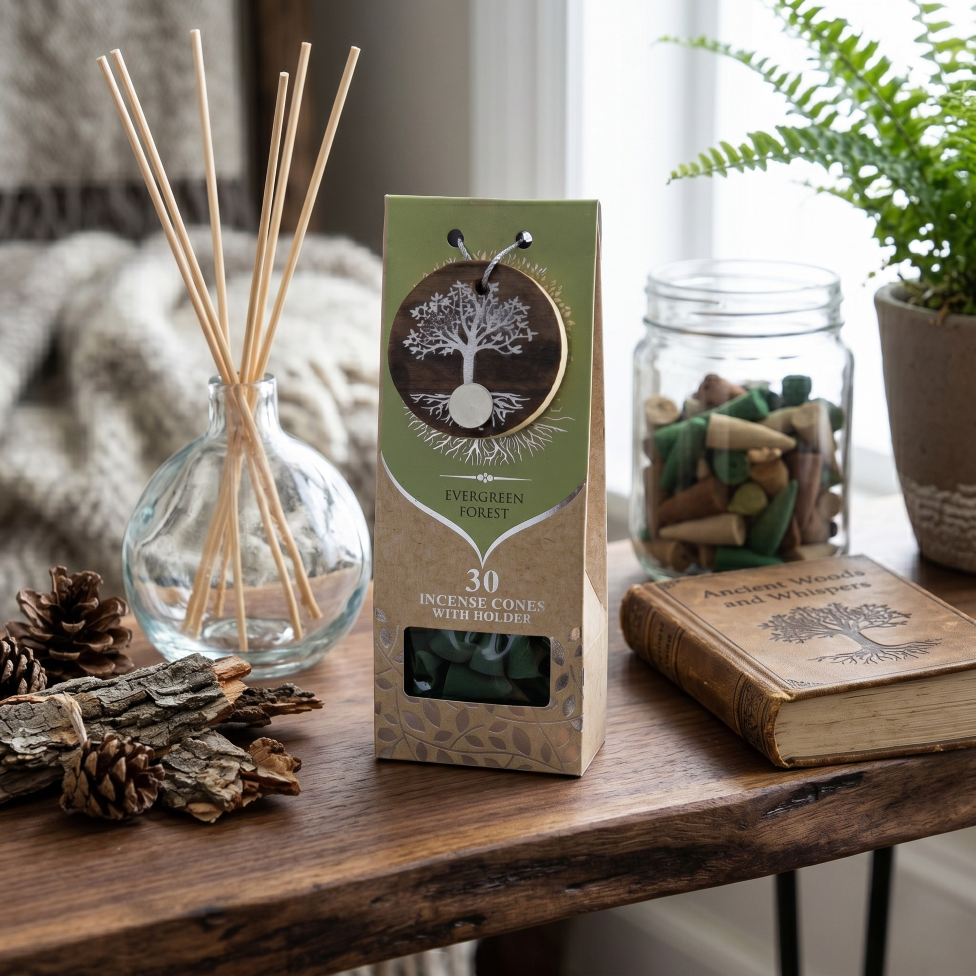 Conuri Parfumate cu Suport, Evergreen Forest - Tree Of Life