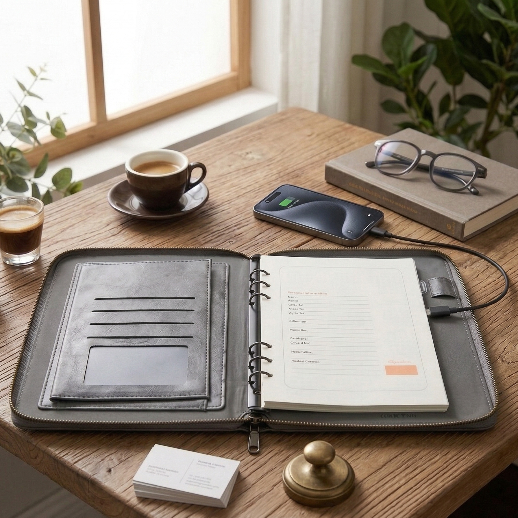 Agenda A5 cu Cifru si Baterie Externa 8000 mAh