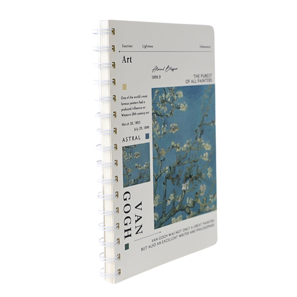 Agenda Van Gogh Mijlocie, format A5, Imprimeu Almond Blossom