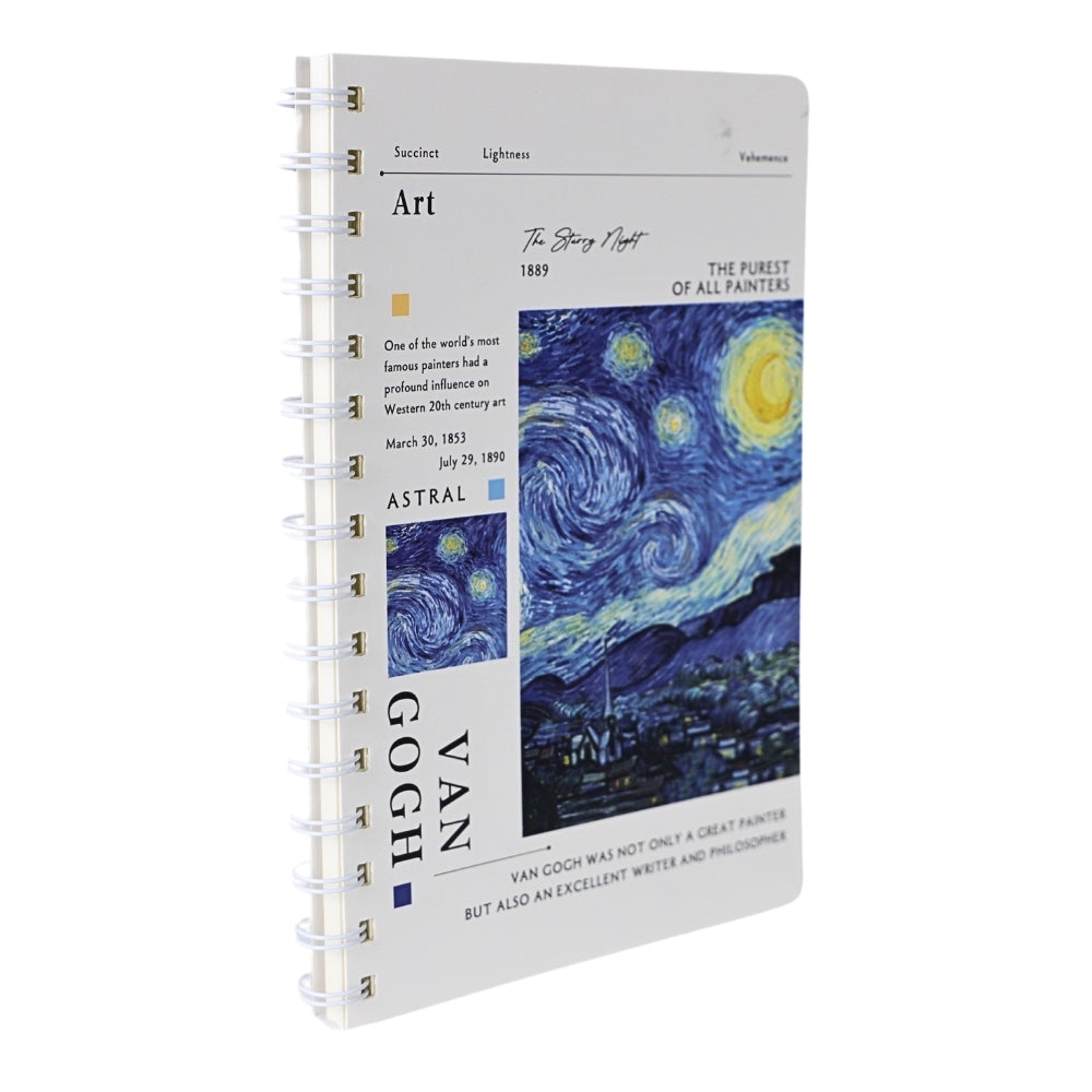 Agenda Van Gogh Mijlocie, format A5, Imprimeu Starry Night