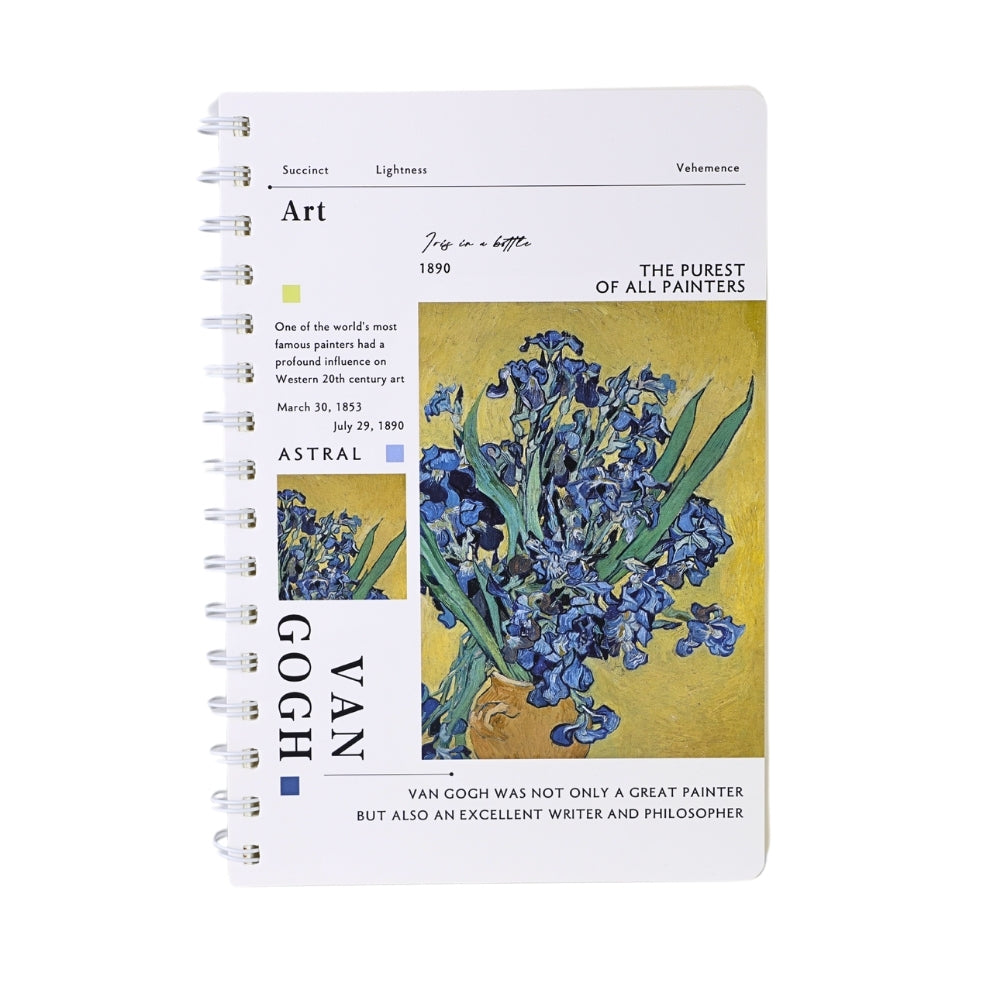 Agenda Van Gogh Mijlocie, format A5, Imprimeu Irises