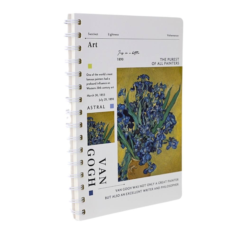 Agenda Van Gogh Mijlocie, format A5, Imprimeu Irises