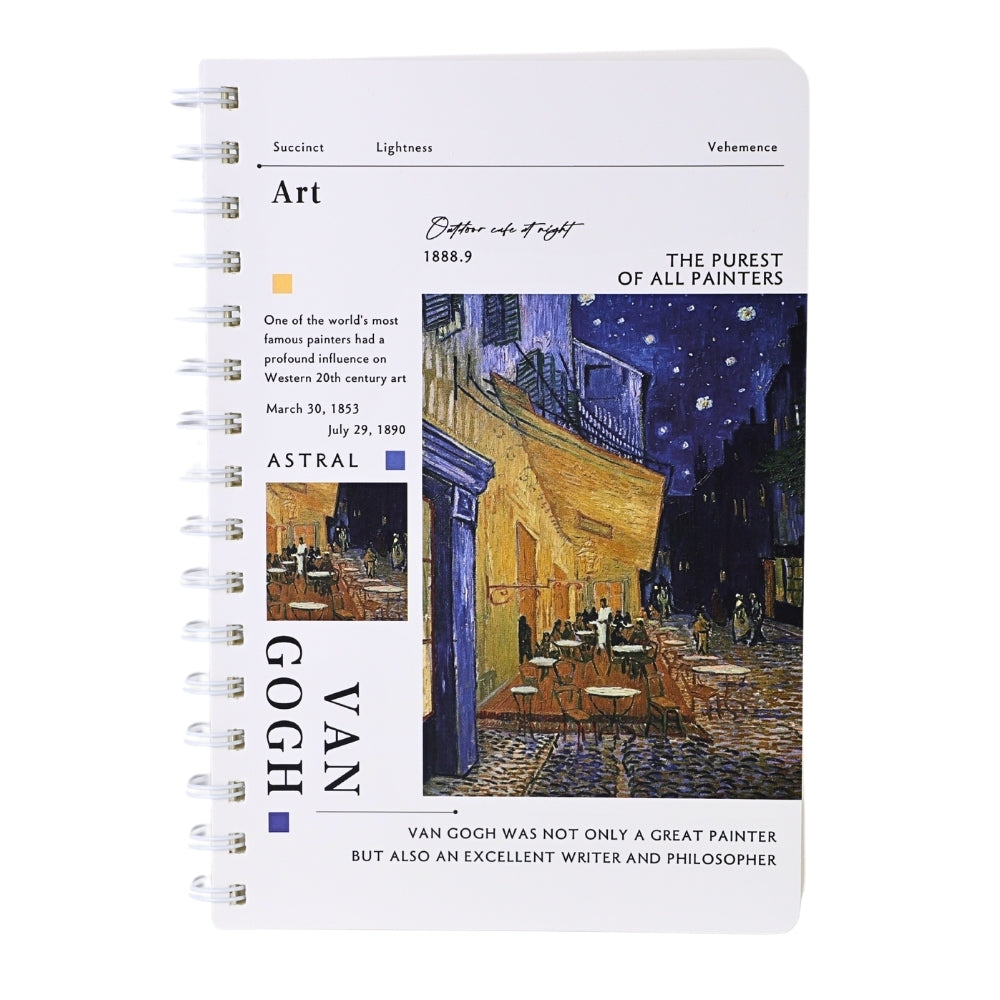 Agenda Van Gogh Mijlocie, format A5, Imprimeu Cafe Terrace at Night