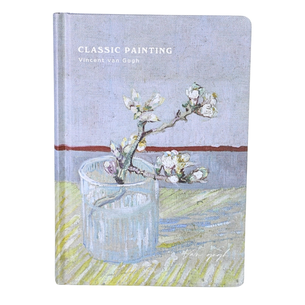 Agenda Van Gogh Mijlocie, format A5, Imprimeu Blossoming Almond Branch in a Glass