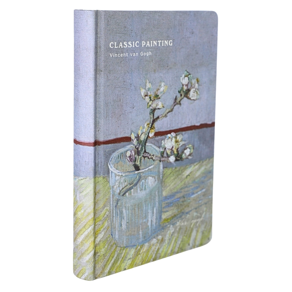 Agenda Van Gogh Mijlocie, format A5, Imprimeu Blossoming Almond Branch in a Glass