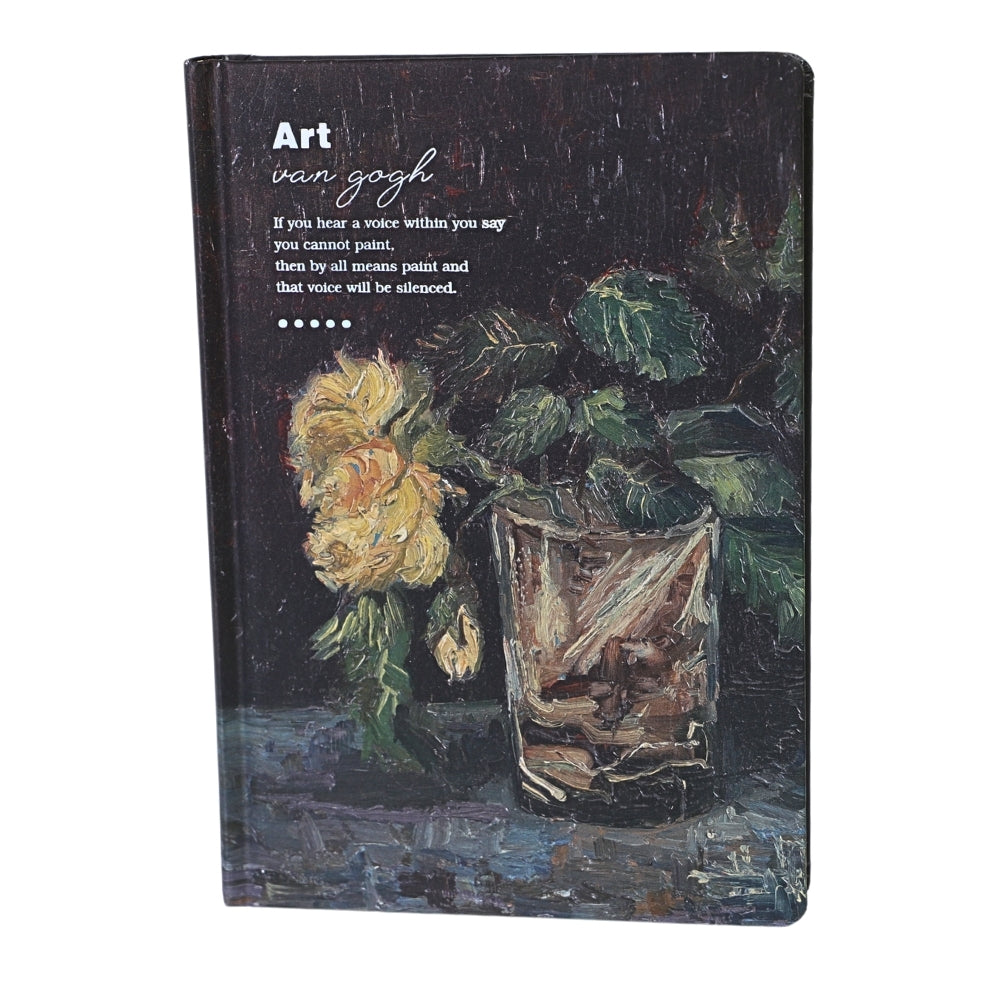 Agenda Van Gogh Mijlocie, Imprimeu Still Life with Roses in a Glass Bright