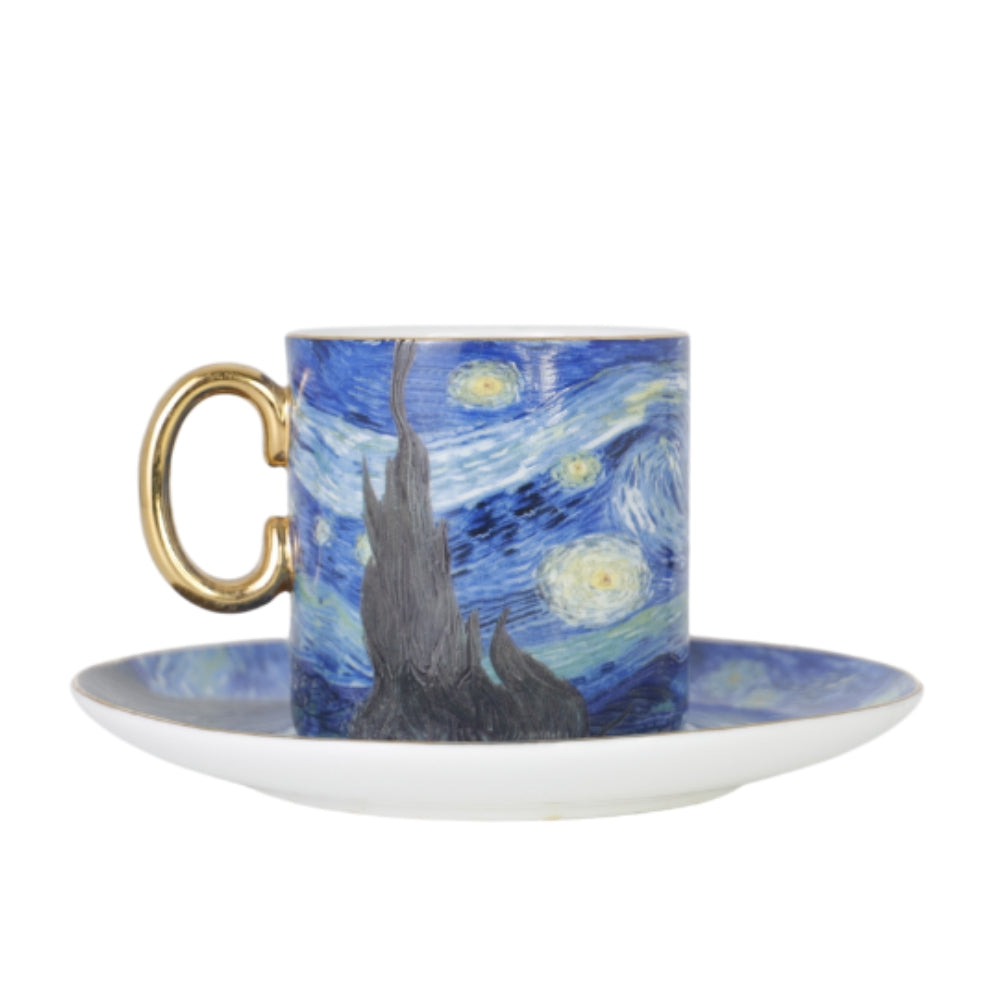 Cana din Portelan Royal O'Queen, in Cutie Albastra, cu imprimeu de Starry Night