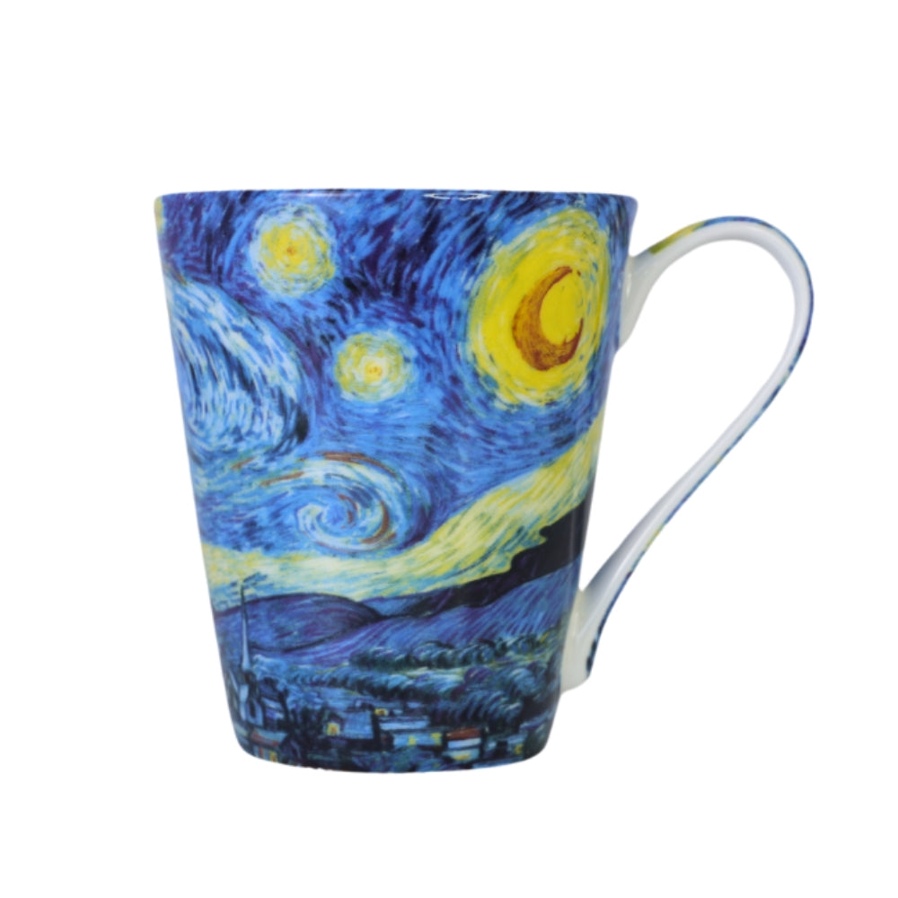 Cana din Portelan Van Gogh, in Cutie Verde, cu imprimeu Starry NIght