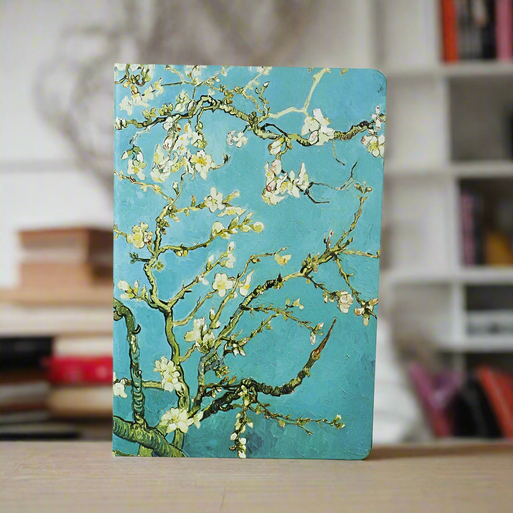 Agenda Mijlocie, format A5, Imprimeu Almond Blossom