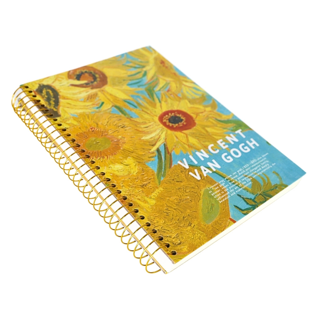 Agenda cu Spirala, Vincent van Gogh, Design Floarea-Soarelui