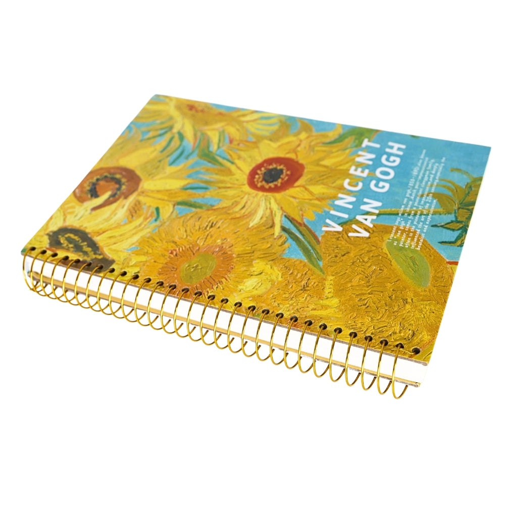 Agenda cu Spirala, Vincent van Gogh, Design Floarea-Soarelui