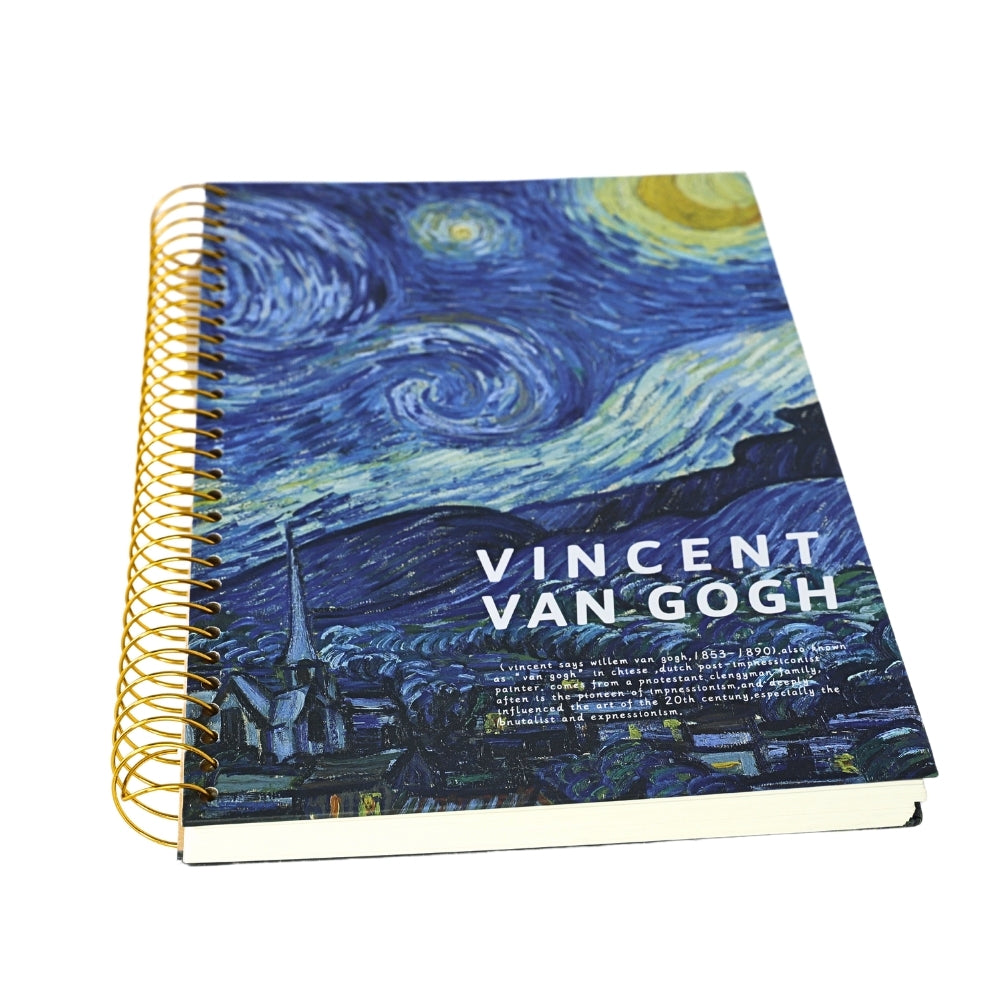 Agenda cu Spirala, Vincent van Gogh, Design Noaptea Instelata