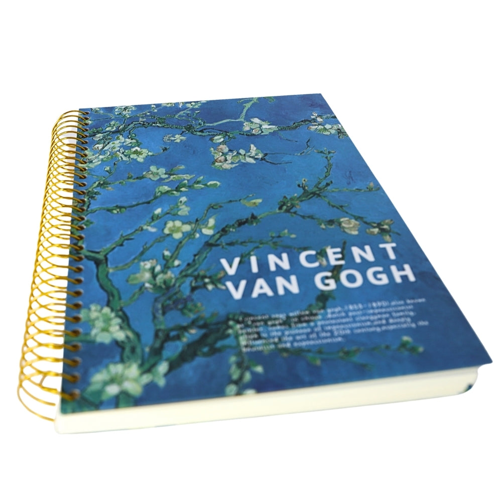 Agenda cu Spirala, Vincent van Gogh, Design Ramuri de Migdal Inflorit