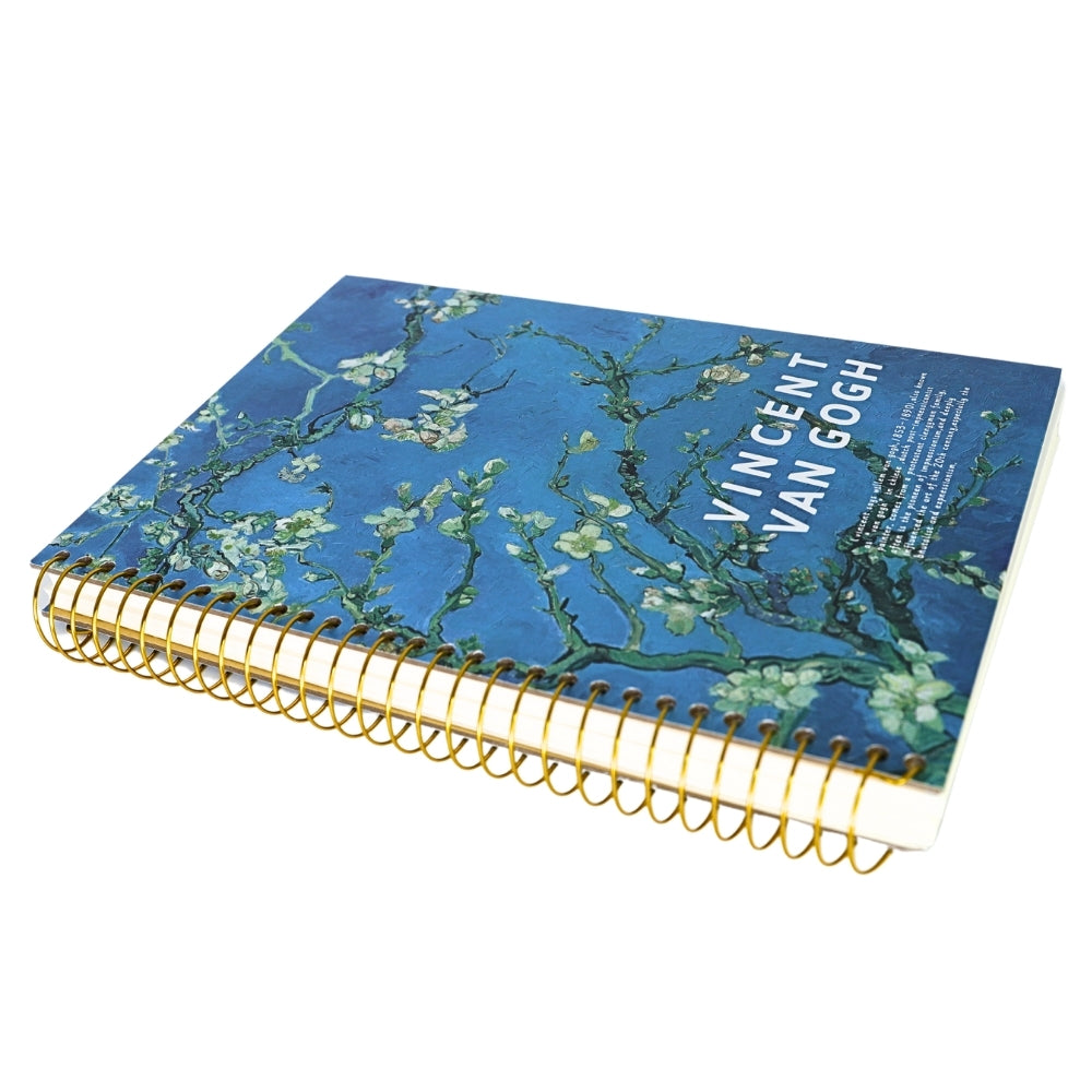 Agenda cu Spirala, Vincent van Gogh, Design Ramuri de Migdal Inflorit