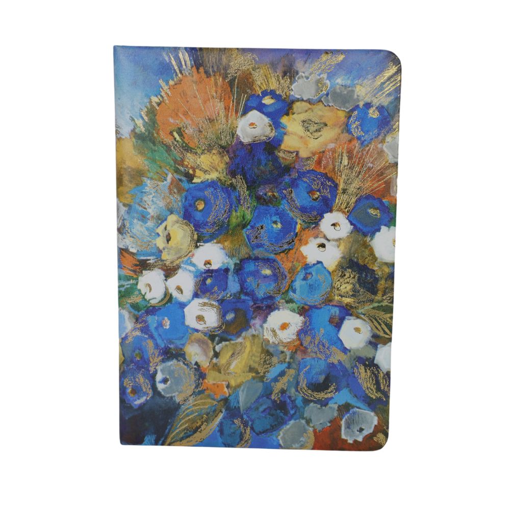 Agenda Mare, format B5, Imprimeu Flori Blue