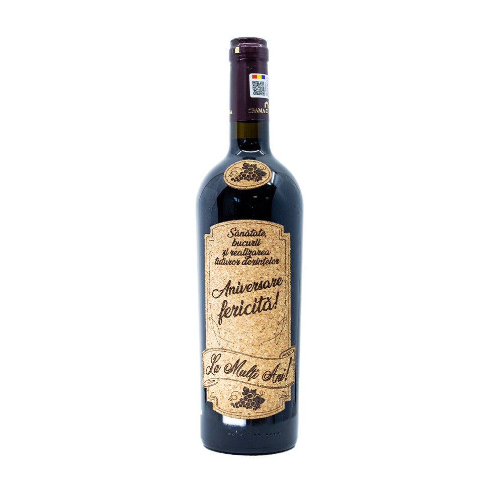 Sticla Vin Mesaj "Aniversare Fericita"