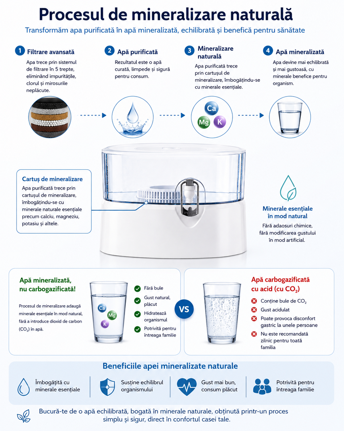 Purificator de Apa, cu Filtru multistrat, Capacitate 24 litri