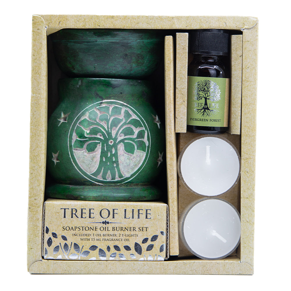 Set Aromaterapie cu Ulei si Difuzor, Evergreen Forest - Tree Of Life