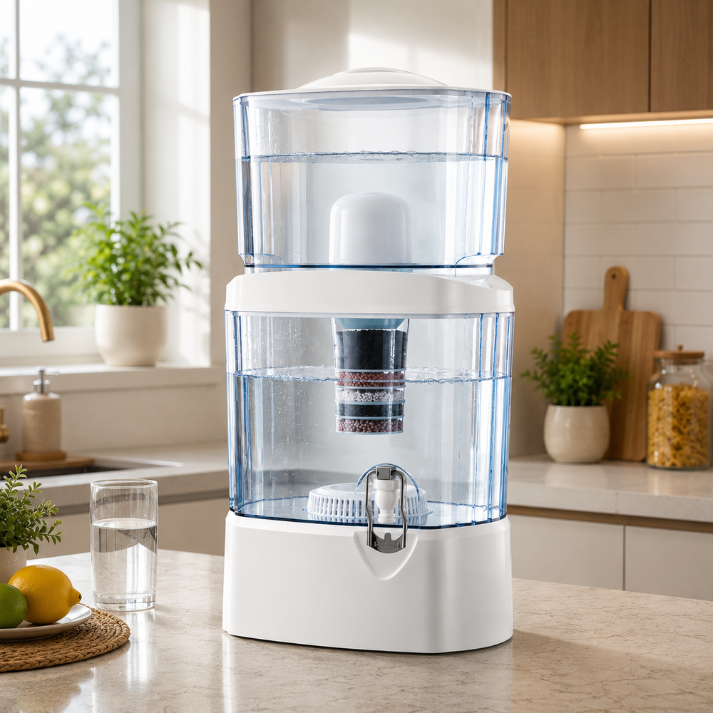 Dimensiuni si componente purificator de apa 24 litri