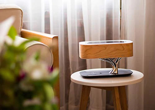 Lampa LED cu Difuzor Bluetooth Incorporat, Incarcare Wireless Smartphone si Panou Touch