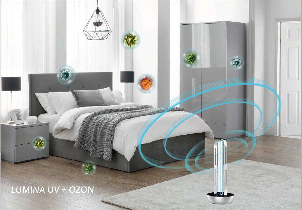 Lampa Sterilizare UVC+Ozon 38W (60mp) cu Senzor de Prezenta SFC-BH01-B