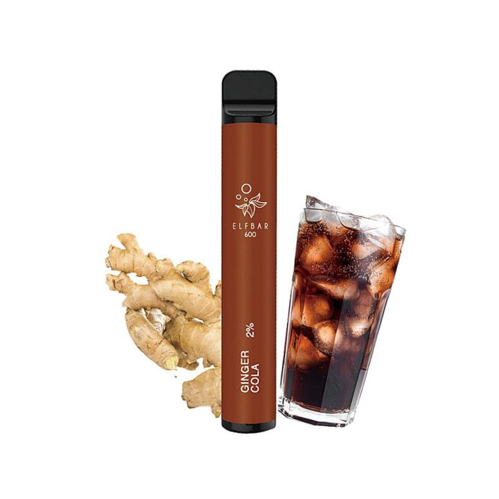 Elf Bar Ginger Cola, 2% Nicotina, 600 Pufuri