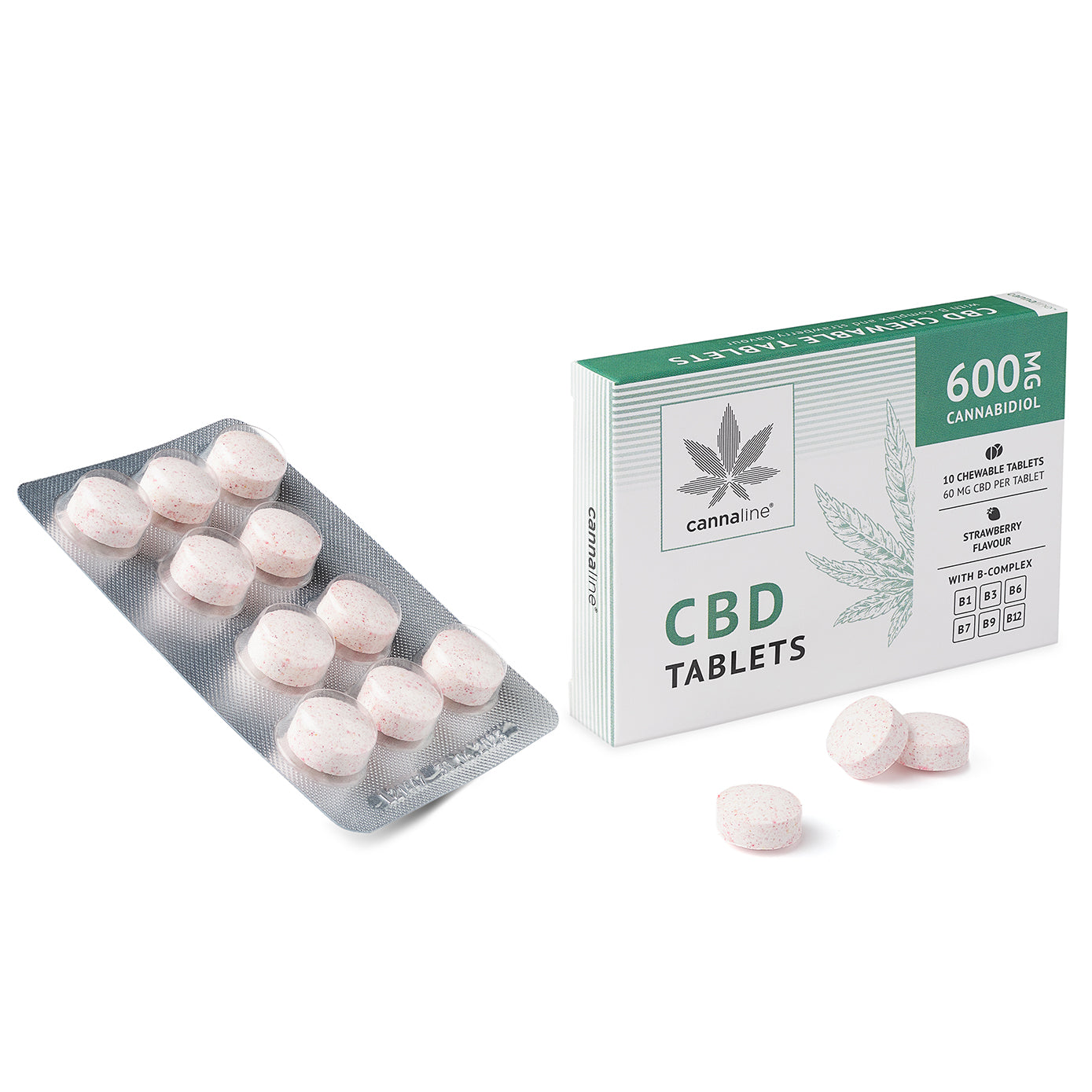 Tablete cu Canabidiol si Complex de Vitamine B, 600 mg, 10 tablete