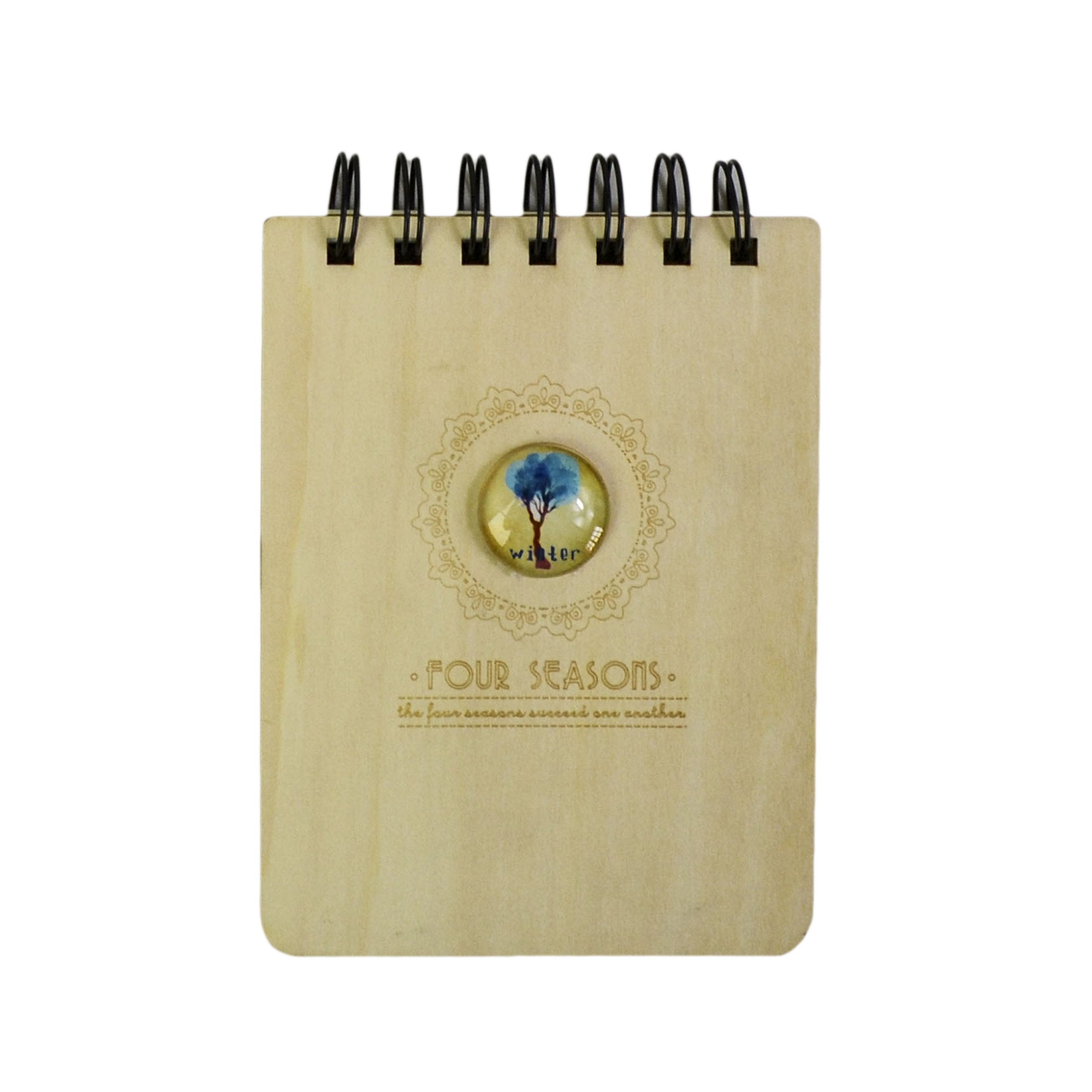 Notebook agenda lemn cu Arc Four Seasons