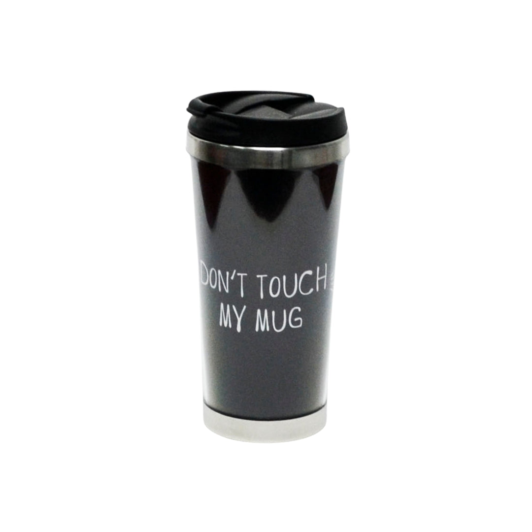 Pahar Cu Capac Inox/Plastic Don't touch my mug