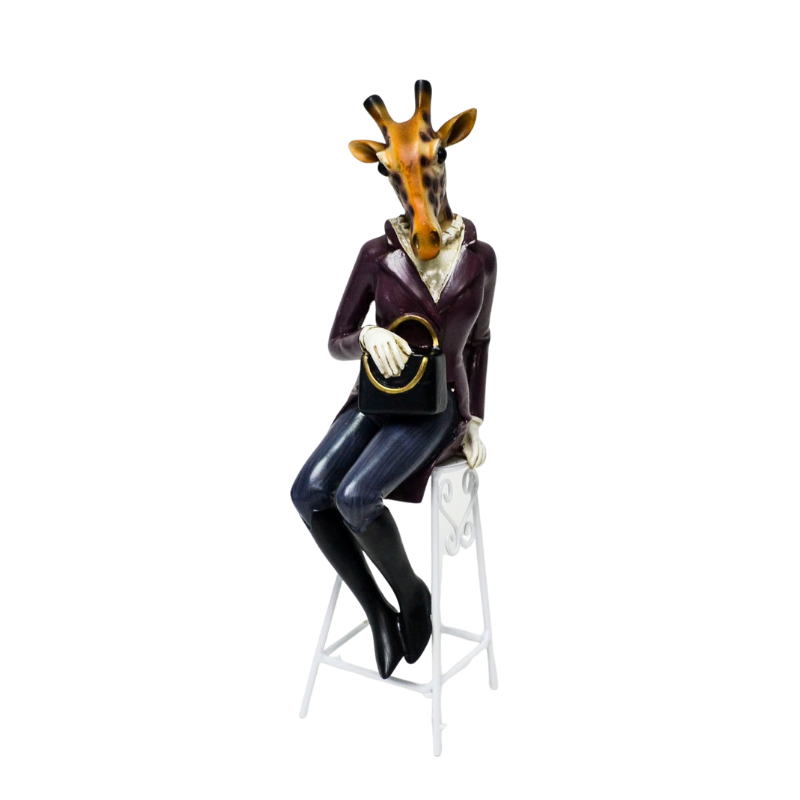 Statueta Decorativa Femeie Girafa Rasina 32 cm